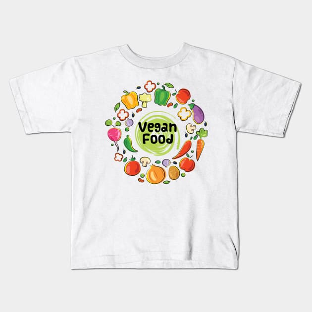 Vegetarian Cuisine Kids T-Shirt by I-Heart-All